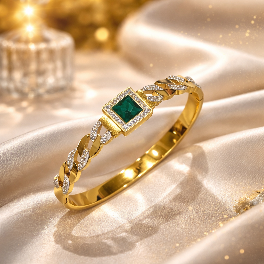 Emerald Crown Luxury Bangle